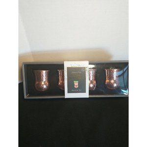 4 pack, Highball Moscow Mule Shot Glasses,  Hammered Copper Finish  2oz Nice